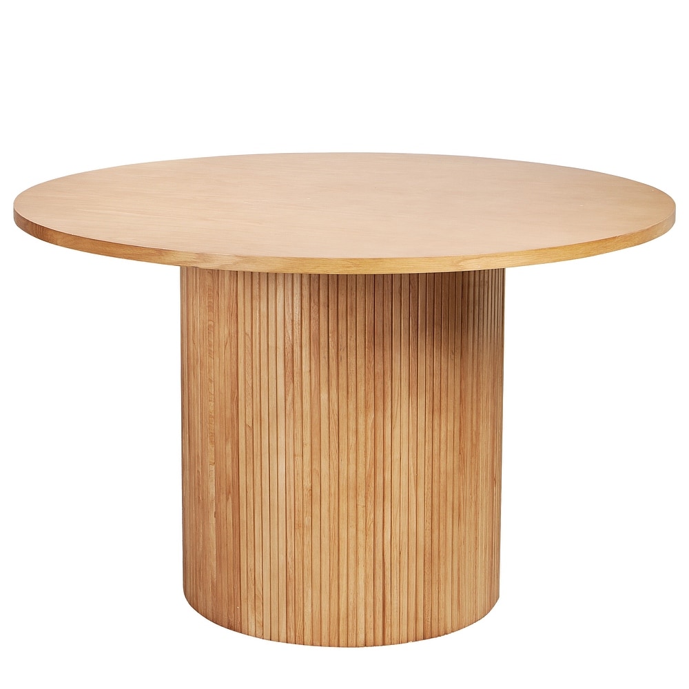 Round Fluted Pedestal Dining Table