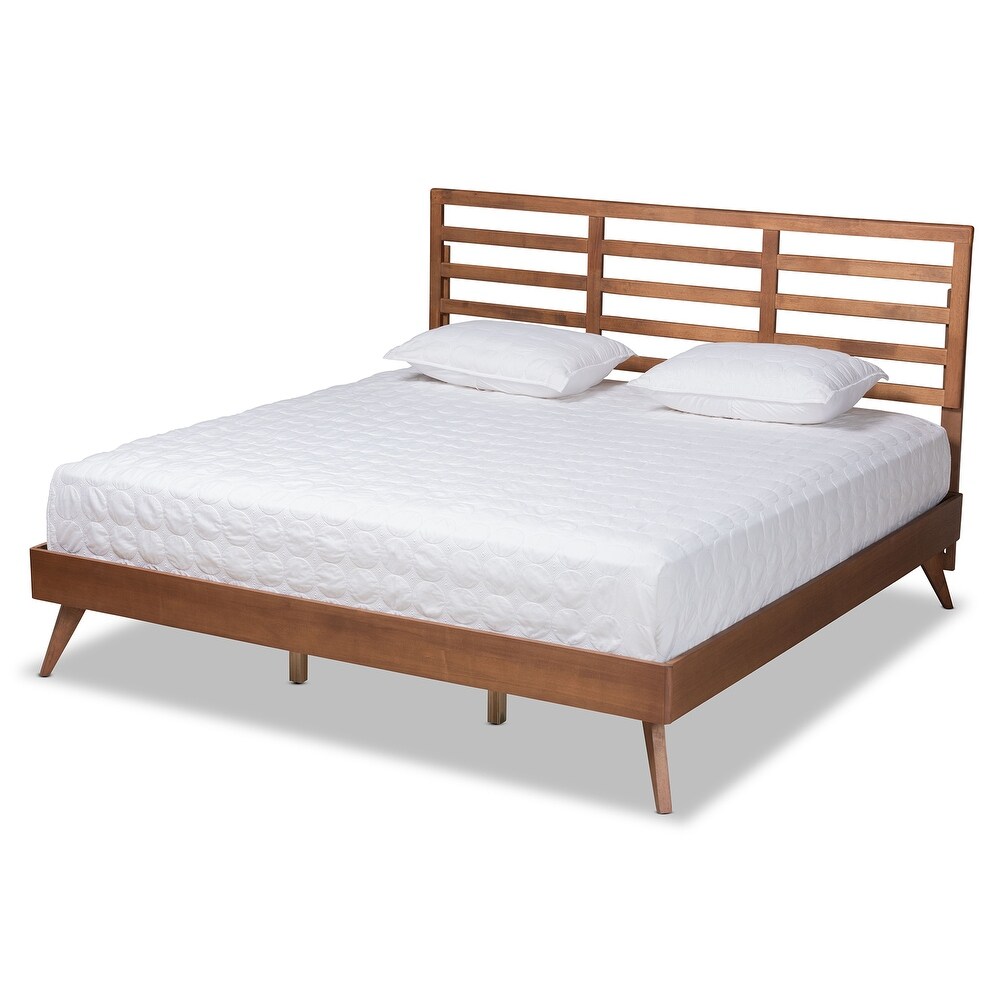 Shiro Mid Century Modern Wood Platform Bed