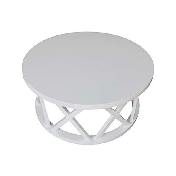 White Round Ceylon Coffee Table