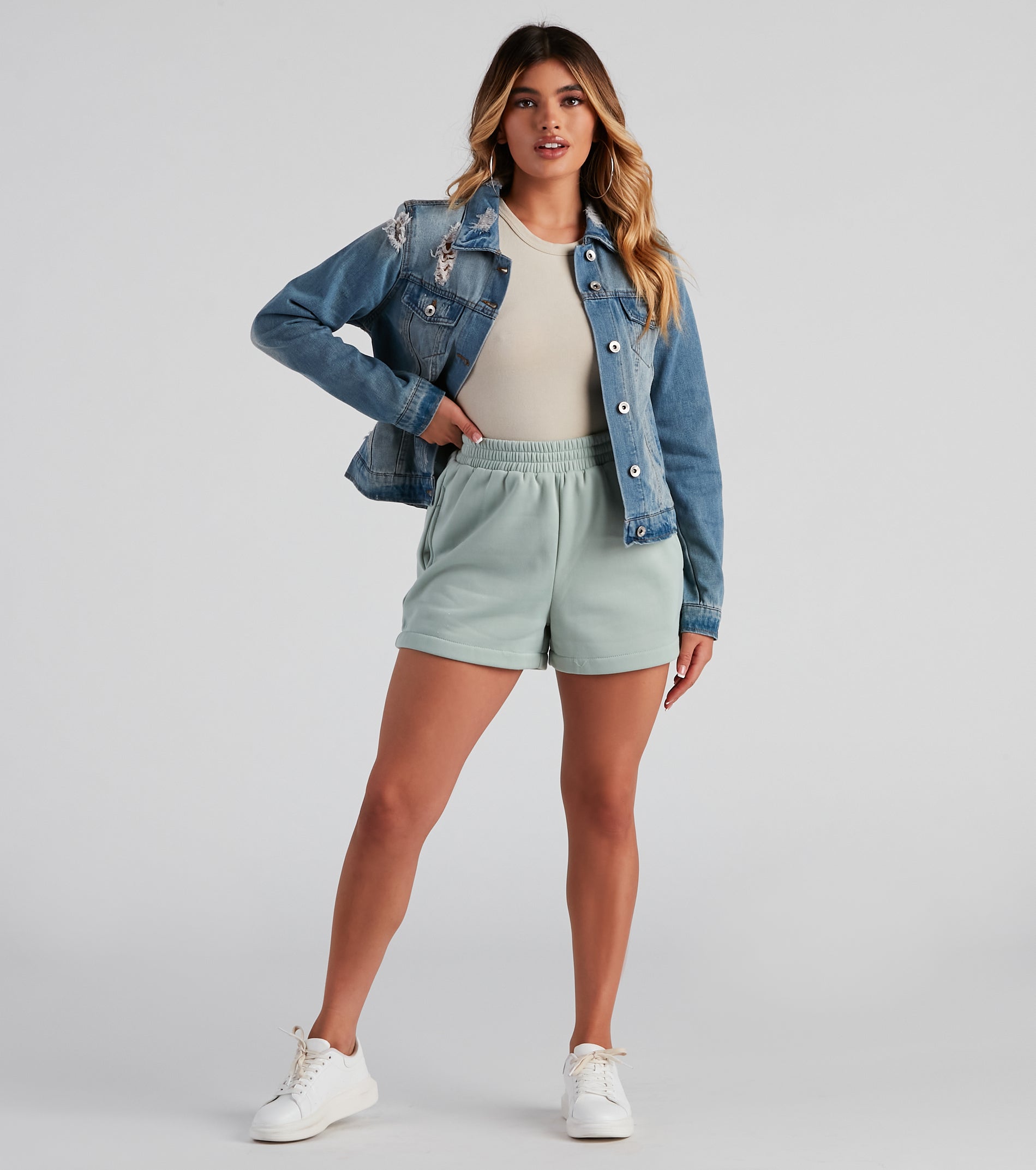 Stun on Em' Cropped Denim Jacket