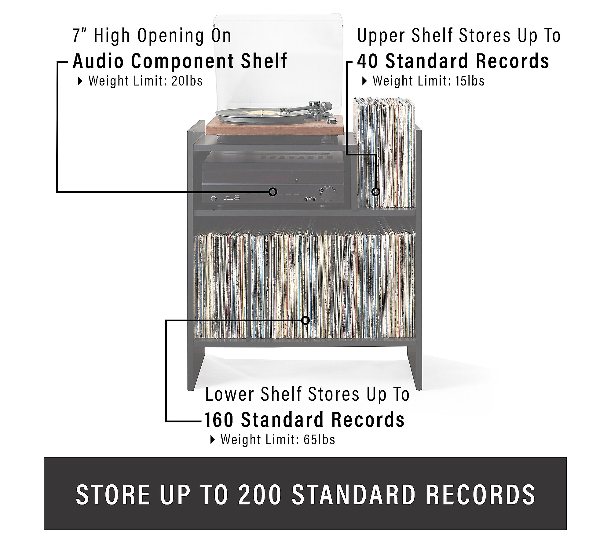 Crosley Portland Turntable Stand