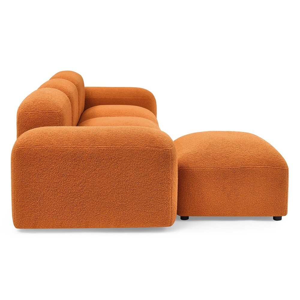 L Shape Modular Sectional Sofa with Ottoman  94.5\