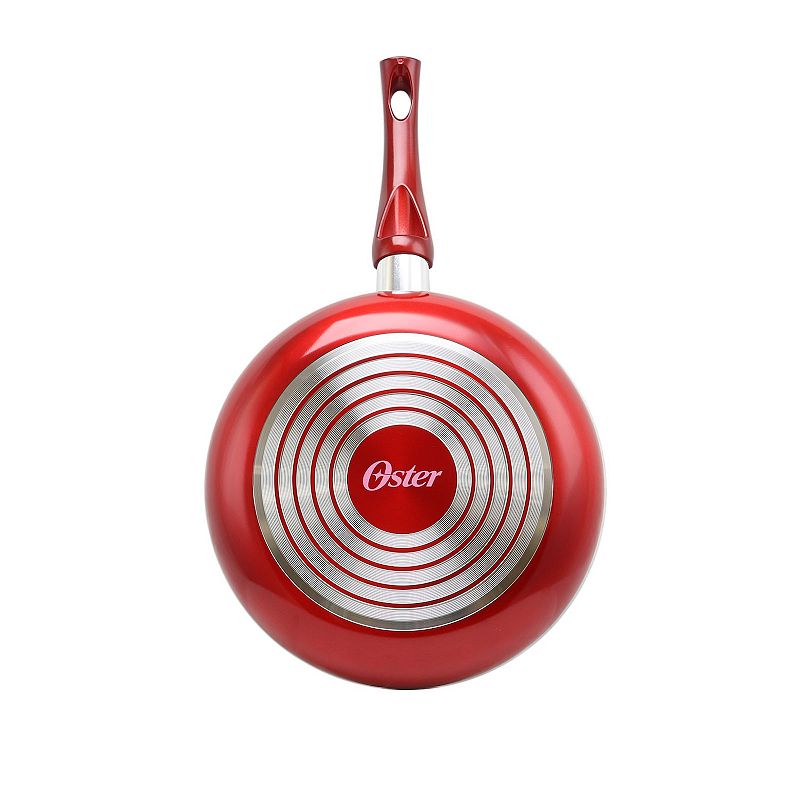 Oster Sato 10 Inch Aluminum Frying Pan in Metallic Red