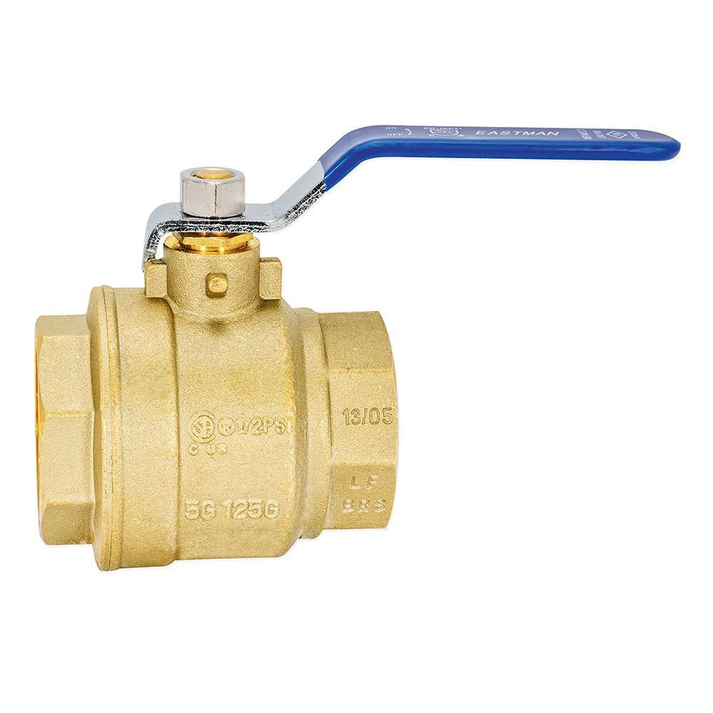 EASTMAN 2 in. x 2 in. Brass IPS Full Port Ball Valve 20055LF