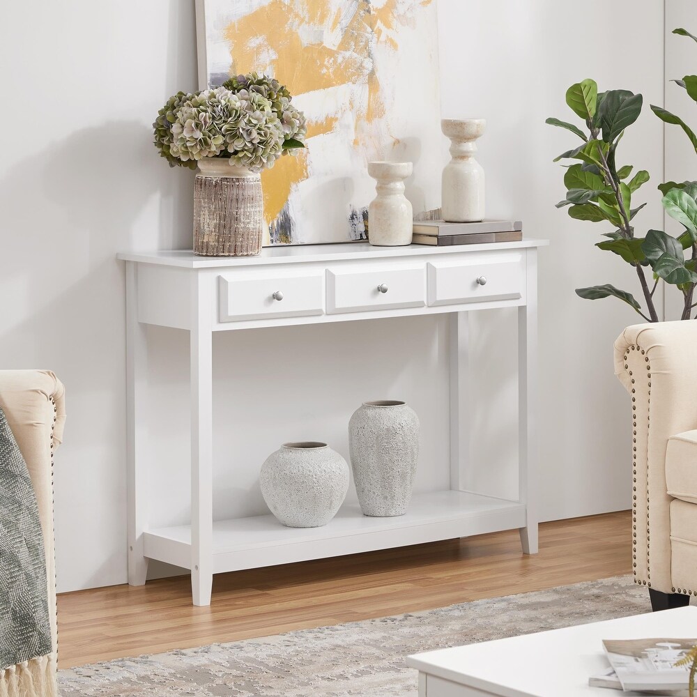 Console Table with 3 Drawers  42\