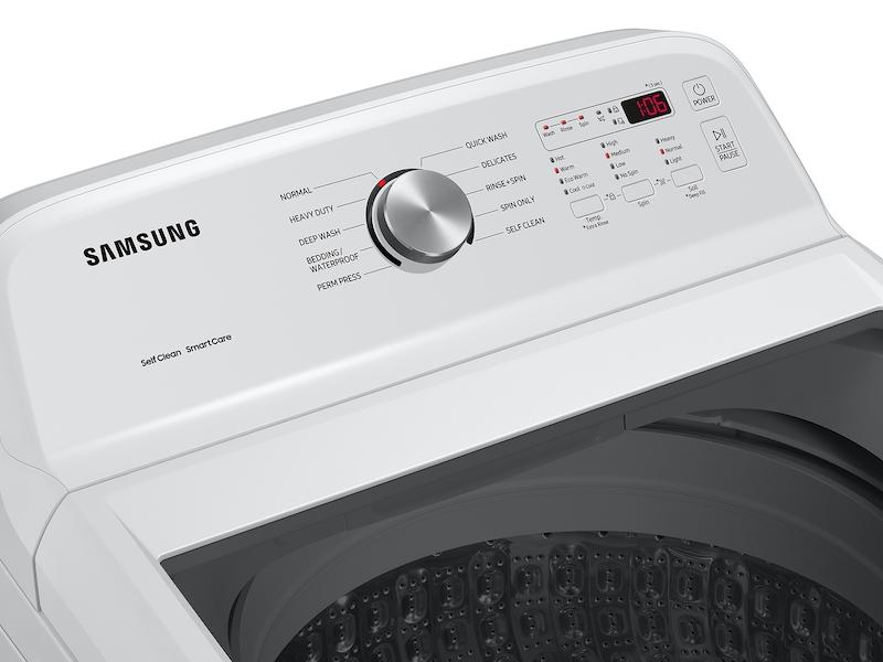 Samsung WA49B5105AW 4.9 Cu. Ft. Large Capacity Top Load Washer With Activewave™ Agitator And Deep Fill In White