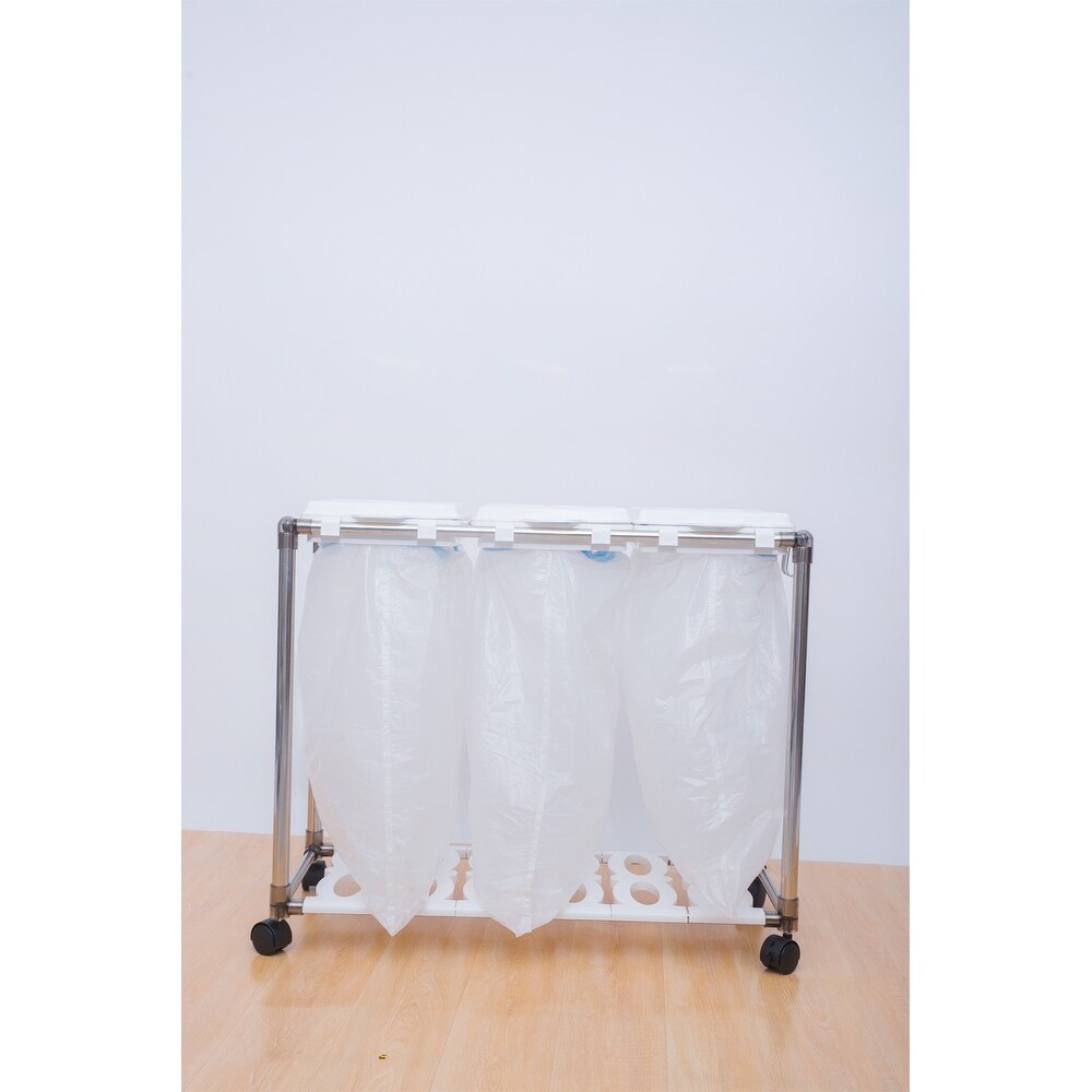 Organize It  3 Compartment Recycling Trash Can