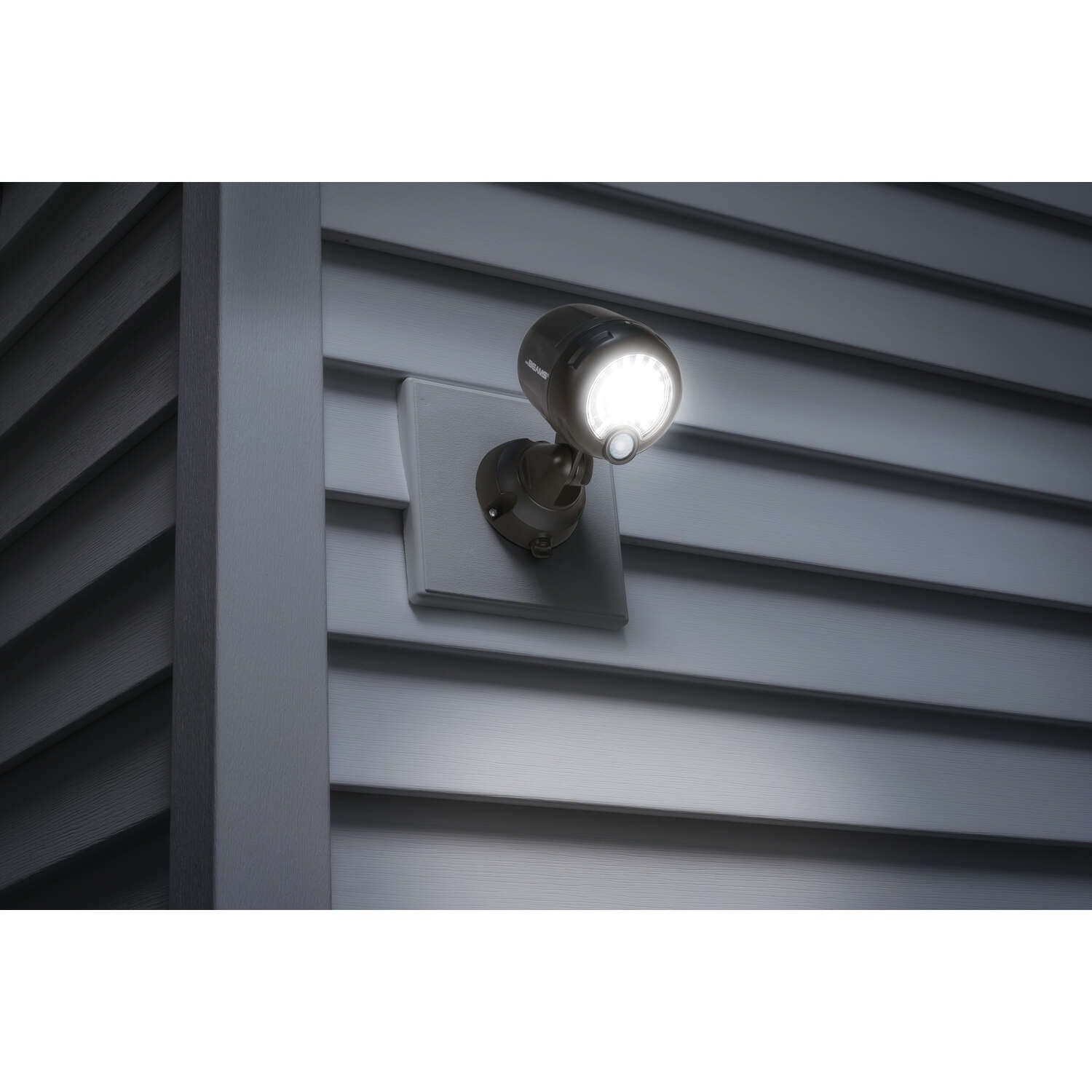 Mr. Beams Motion-Sensing Battery Powered LED Dark Brown Spotlight