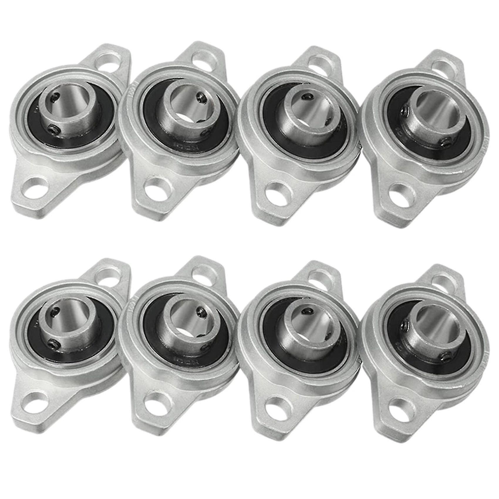 4pcs Kfl001 12mm Zinc Alloy Self Aligning Pillow Block Flange Bearing