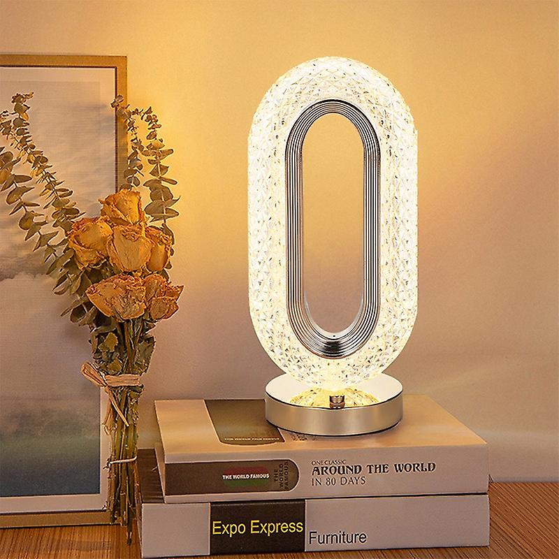 Small Crystal Table Light Modern Silver Table Lamp Romantic Diamond Table Lamp Christmas Decoration Light