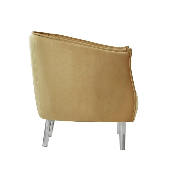 Vianne Velvet/ Acrylic Leg Accent Chair by iNSPIRE Q Bold