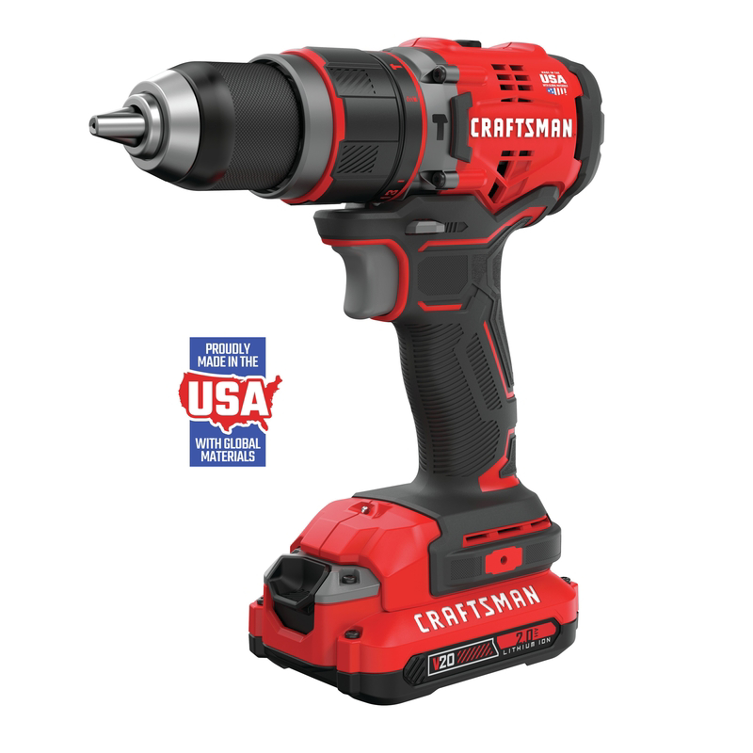 Craftsman V20 20 V 1/2 in. Brushless Cordless Hammer Drill Kit (Battery \u0026 Charger)