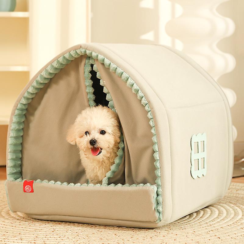 Pet Cat House Dog House Semi Enclosed Cat Sleeping Mat Cat House Supplies Dog Tent Small Dog Corgi Dog House