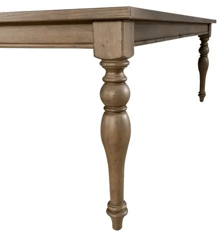 Americana Farmhouse Taupe Dining Room Table