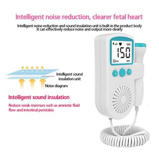 Aoibox Fetal Heart Rate Monitor Home Pregnancy Baby Fetal Sound Heart Rate Detector in Green HDDB1537G