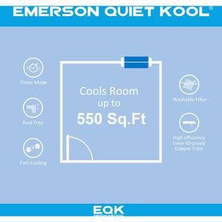 EQK Quiet Kool SMART 550 sq ft 12000 BTU Energy Star Window Air Conditioner 115V with Wifi EARC12RSE1H in White EARC12RSE1H