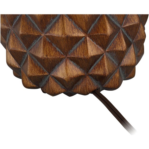 High Pineapple Brown Oatmeal Fabric Tapered Drum Shade For Bedroom Living Room Bedside Office