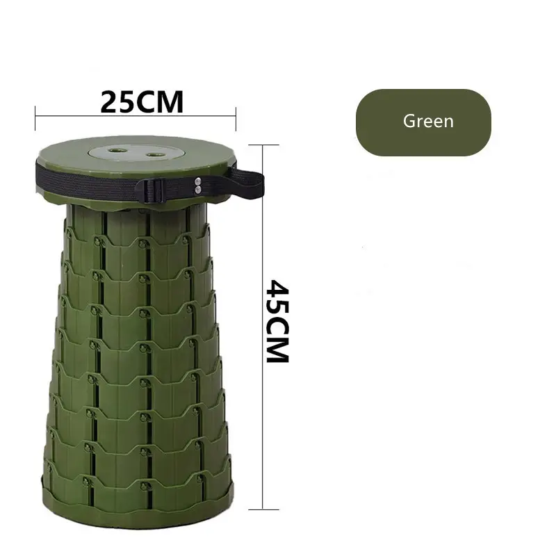 Plastic Portable Telescopic Stool For Outdoor Camping Shrinkable Camping Fishing Garden Collapsible Stool