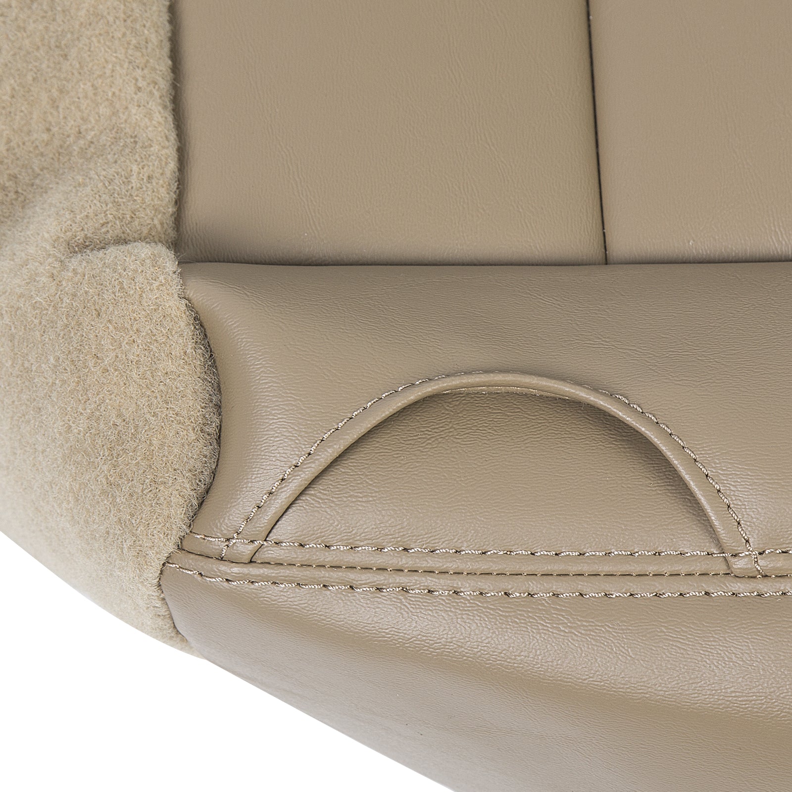 Kojem Driver Bottom Seat Cover LH Left Side for 2002-2007 Ford F250 F350 Super Duty Lariat XLT Tan Synthetic Leather