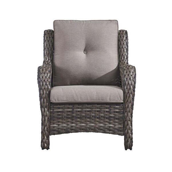 Outdoor Patio Rattan Chairs with Cushions Set of 2