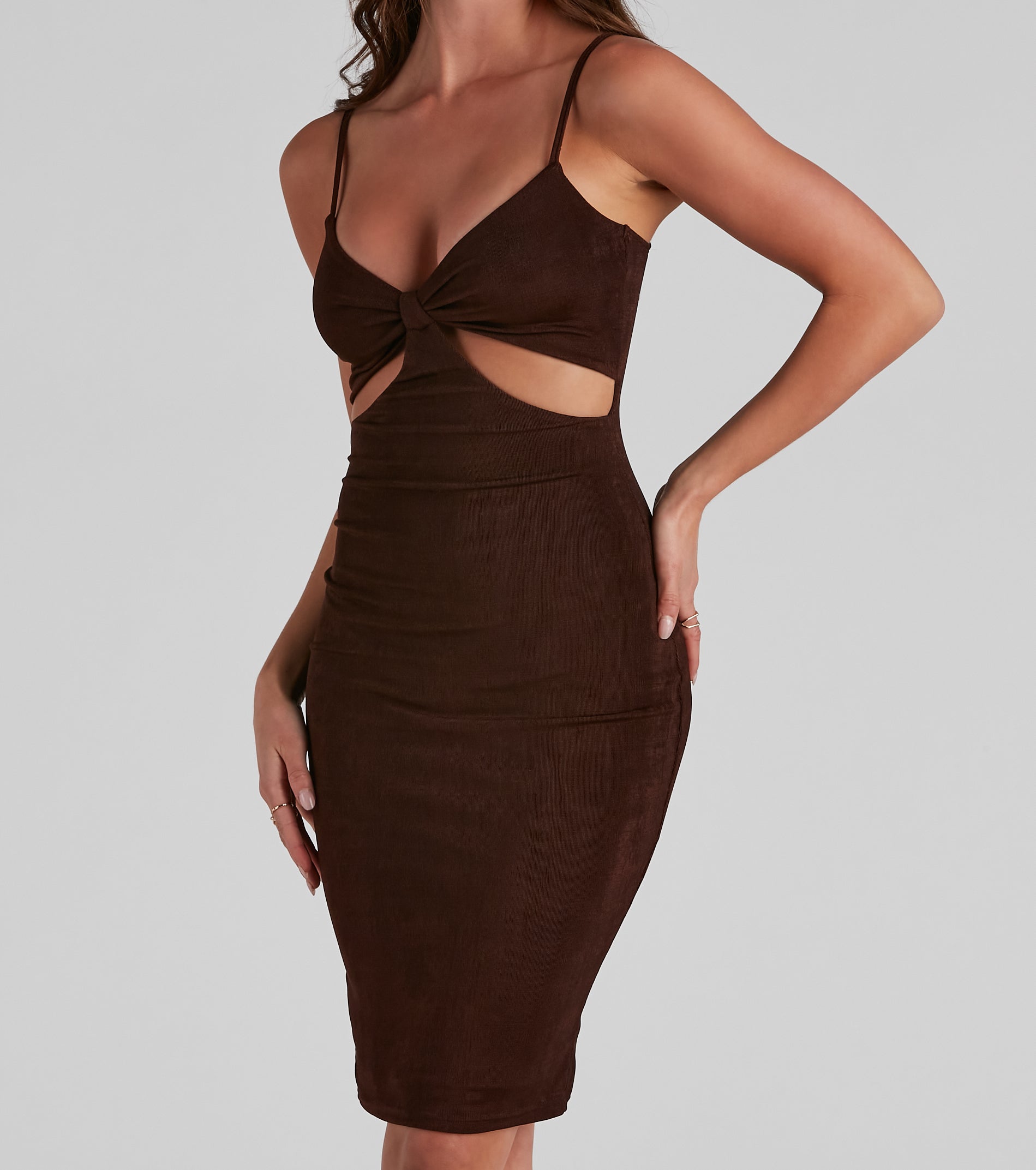 Best Of Me V-Neck Cutout Midi Dress