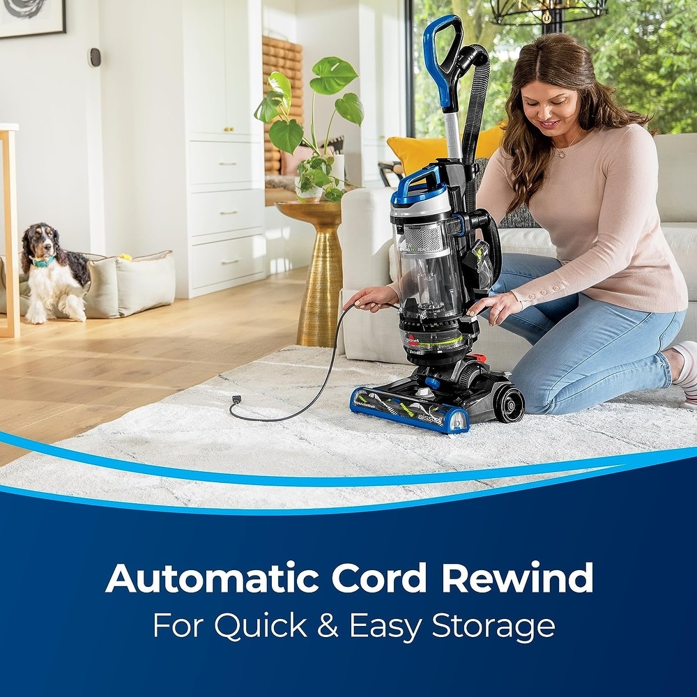 CleanView Swivel Rewind Pet Reach Vacuum Cleaner  with Quick Release Wand  Swivel Steering and Automatic Cord Rewind