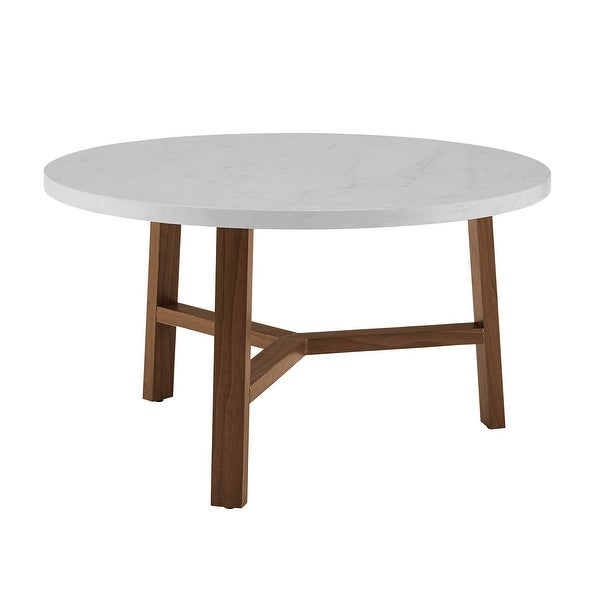 Middlebrook 30-inch Round Faux Marble Top Coffee Table