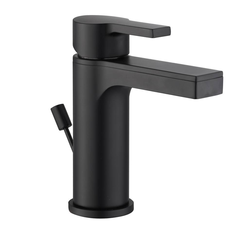 Glacier Bay Modern Single-Handle Single Hole Bathroom Faucet in Matte Black HD67771W-6010H