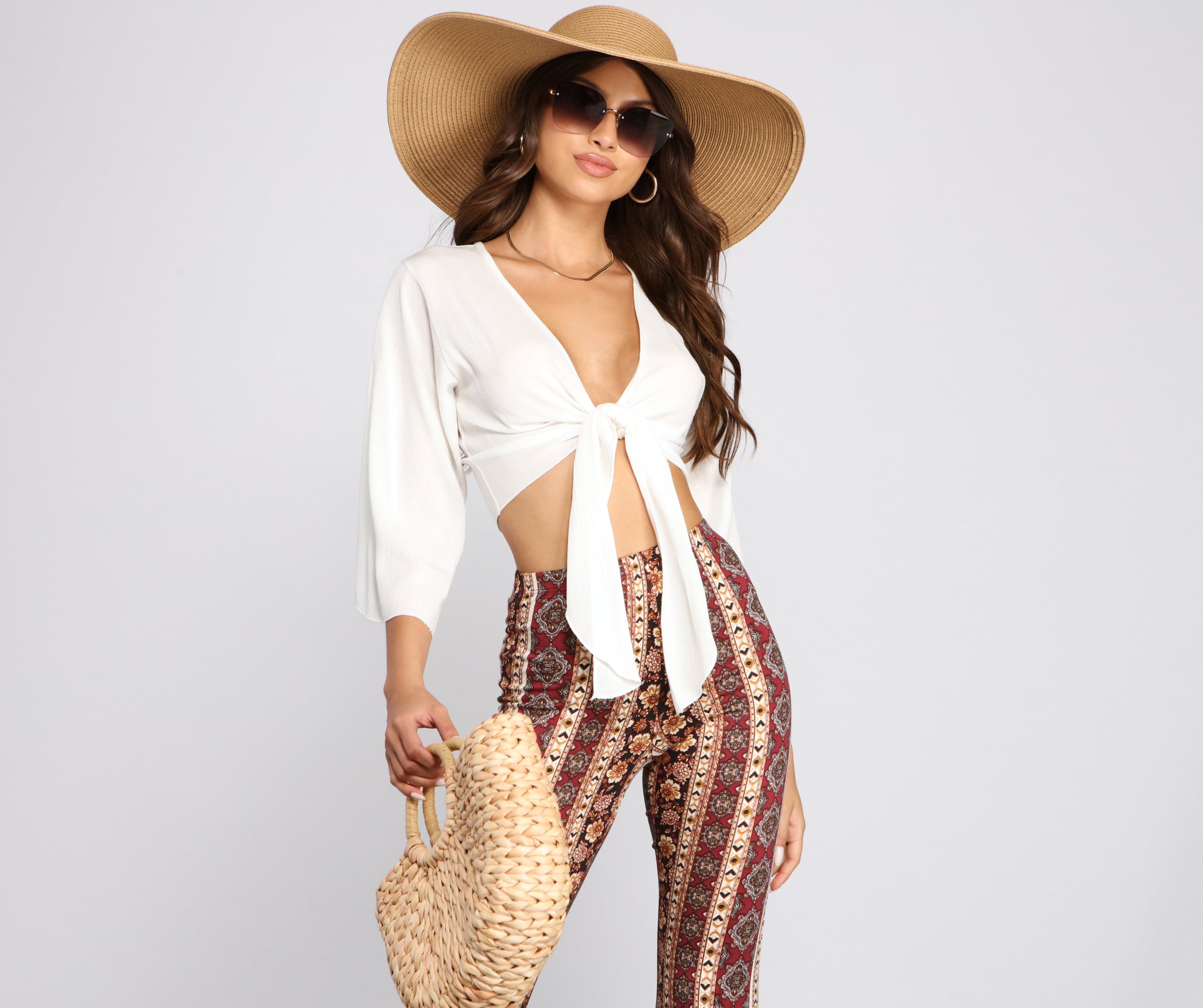 Boho Daze Tie Front Top