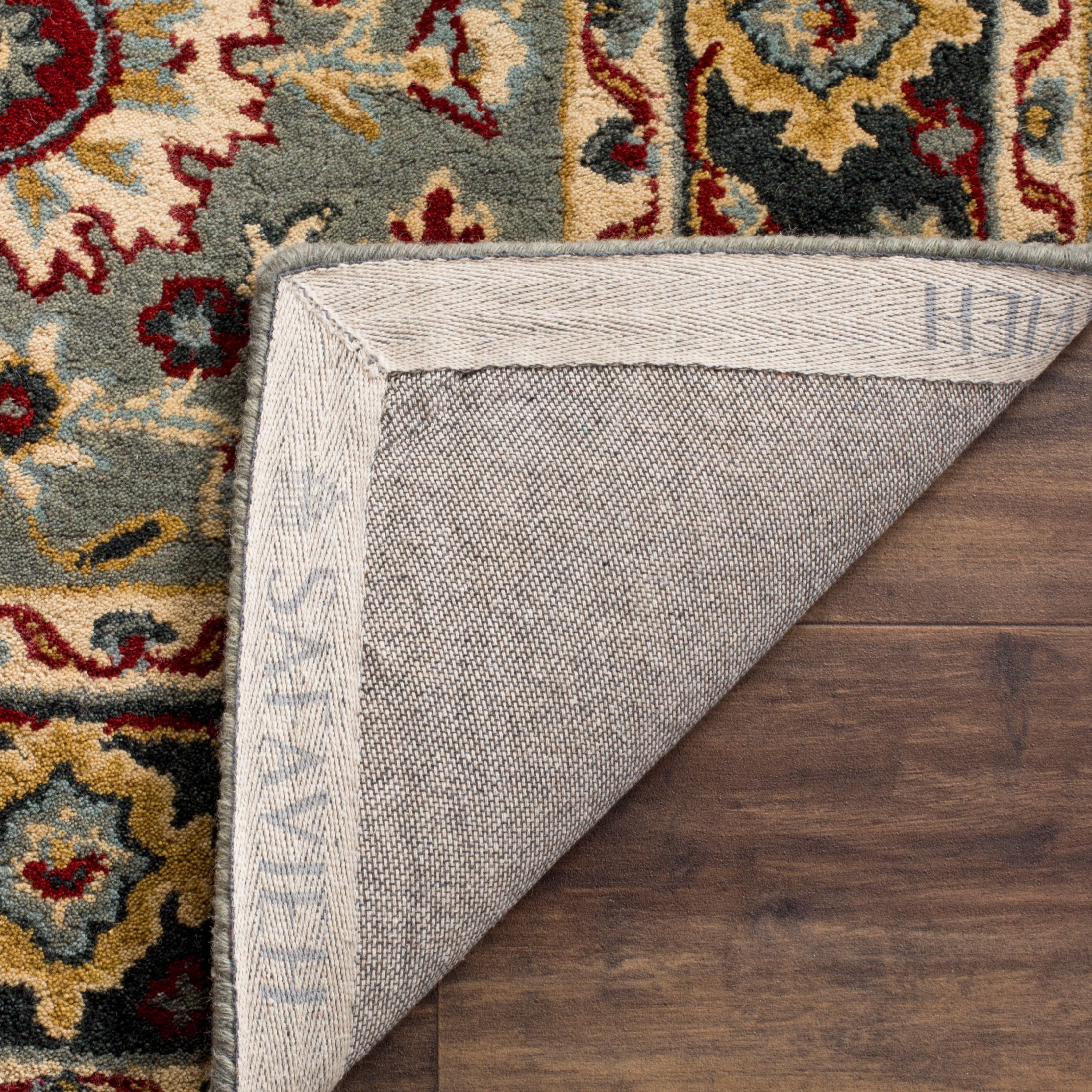 SAFAVIEH Heritage Devyn Traditional Wool Area Rug, Grey/Charcoal, 2 x 3