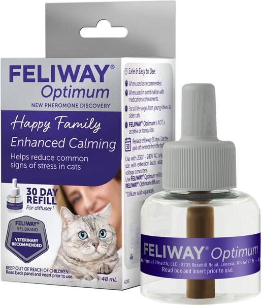 Feliway Optimum Enhanced Calming Pheromone 30 Day Cat Diffuser Refill