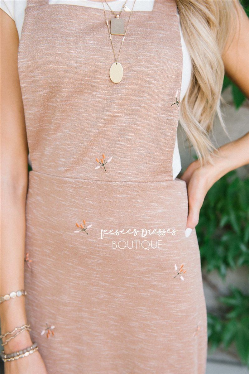 The Clementine Embroidered Overall Dress