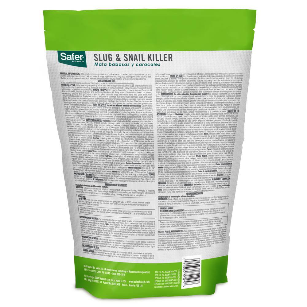 Safer Brand 2 lb. Slug and Snail Killer Lawn and Garden Granules SB125