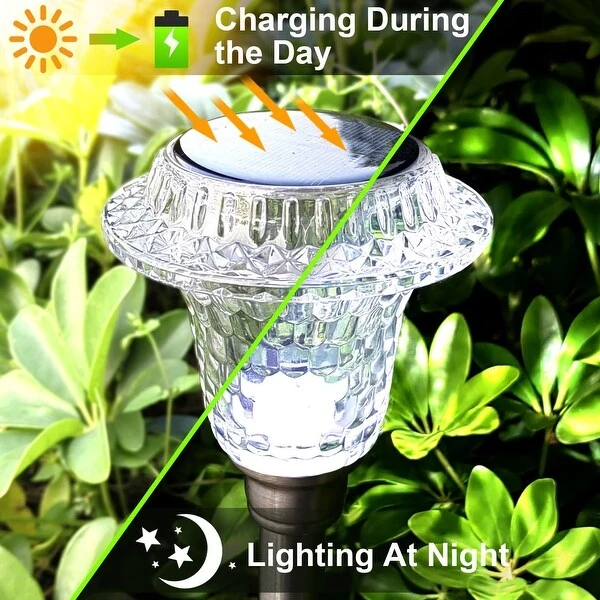 4pcs Garden Waterproof Outdoor Solar Lights for Yard,Landscape,Patio - Daylight 5000K - 6500K