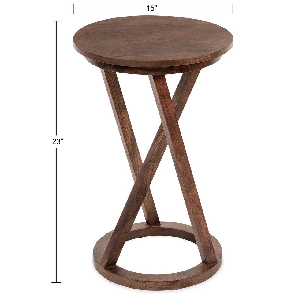 Kate and Laurel Aja Modern Wood Accent Table