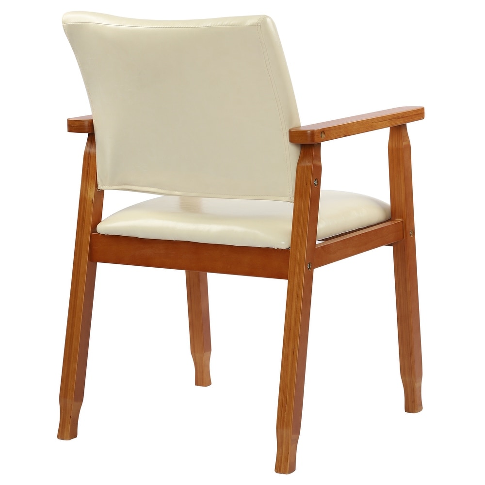 Walnut Upholstered Dining Chair Solid Wood Arm Chair