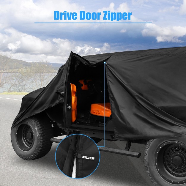 Unique Bargains Truck Car Cover For Jeep Gladiator Jt 2020 2021 2022 Outdoor Waterproof Sun Rain Dust Wind Snow Protection Black 1 Pc