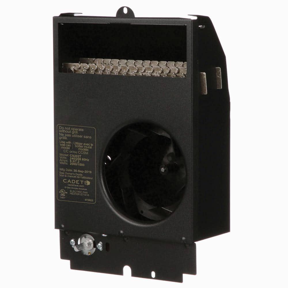 Cadet 240208volt 20001500watt ComPak Inwall Fanforced Replacement Electric Heater Assembly with Thermostat