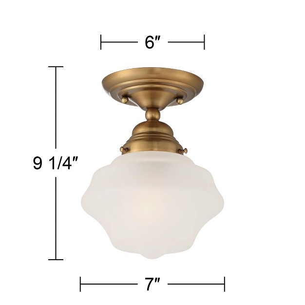 Wide Brass White Glass Shade For Bedroom Living Room Home