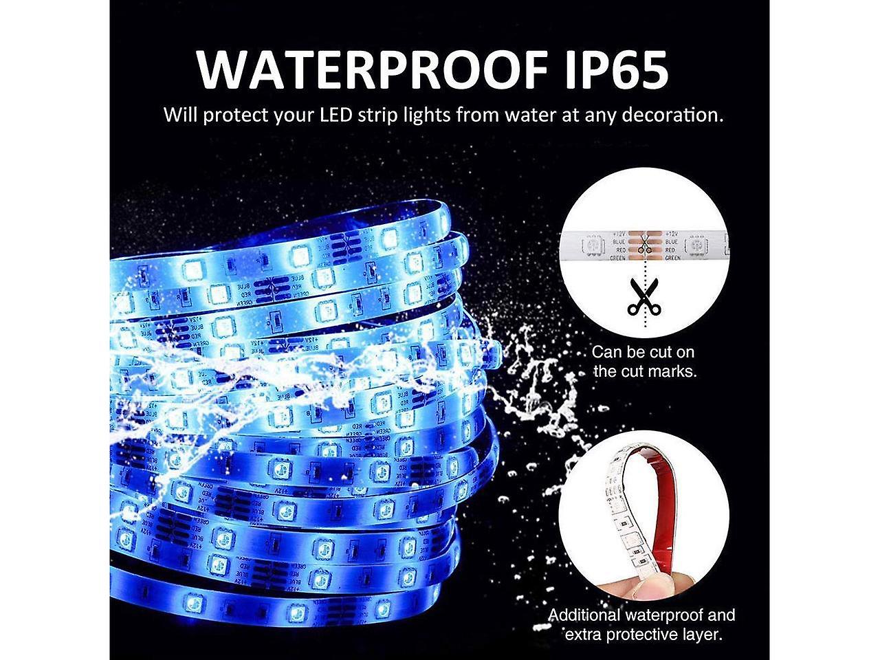 Led Strip Lights 600 Led 32.8ft Rgb 5050 Led Light Stripe 16 Color Changing 4 Modes Dimmable Led Stripe Lights With Remote 12v Stripe Light For Indoor