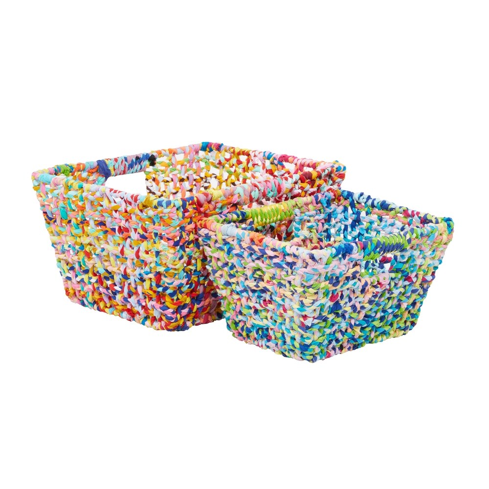 Cotton Farmhouse Storage Basket (Set of 2)   S/2 9\