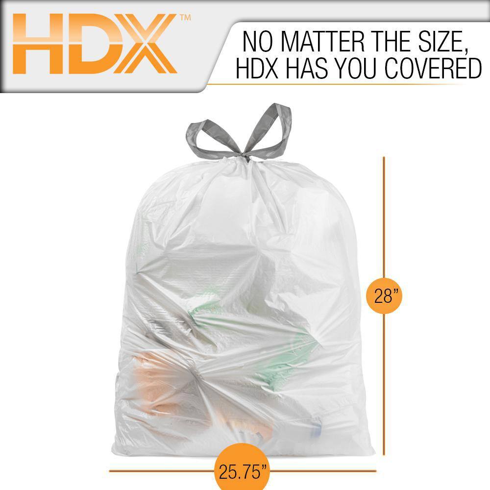 HDX 18 Gal. Kitchen and Compactor Drawstring Trash Bags (90-Count) HDX18GCK90-2PK