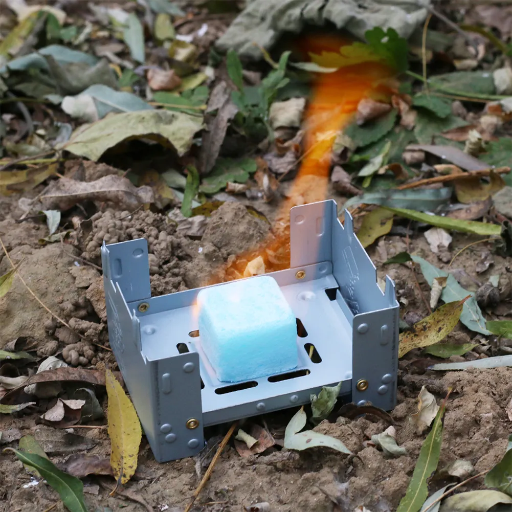 VGT Outdoor Mini Folding Portable Lightweight Oven Picnic Solid Fuel Alcohol Stove Camp Hiking Cooking Furnace Supplies