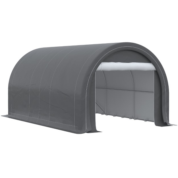 Outsunny 10 x27 X 16 x27 Carport Storage Tent Anti uv Pe Portable Garage For Car Truck Boat Motorcycle Bike Garden Tools Outdoor Work