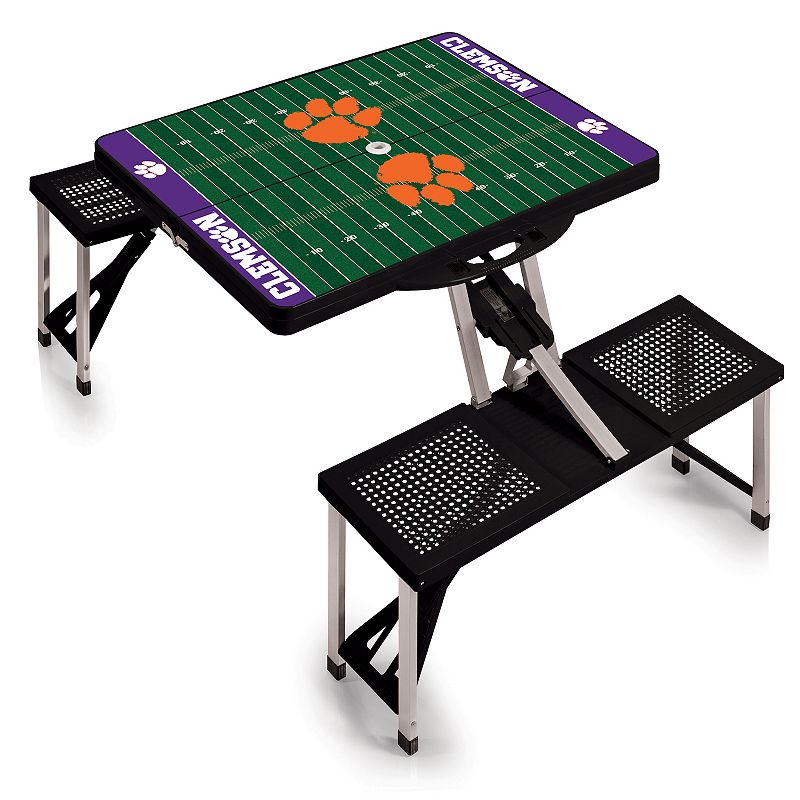 Picnic Time Clemson Tigers Picnic Table Portable Folding Table with Seats