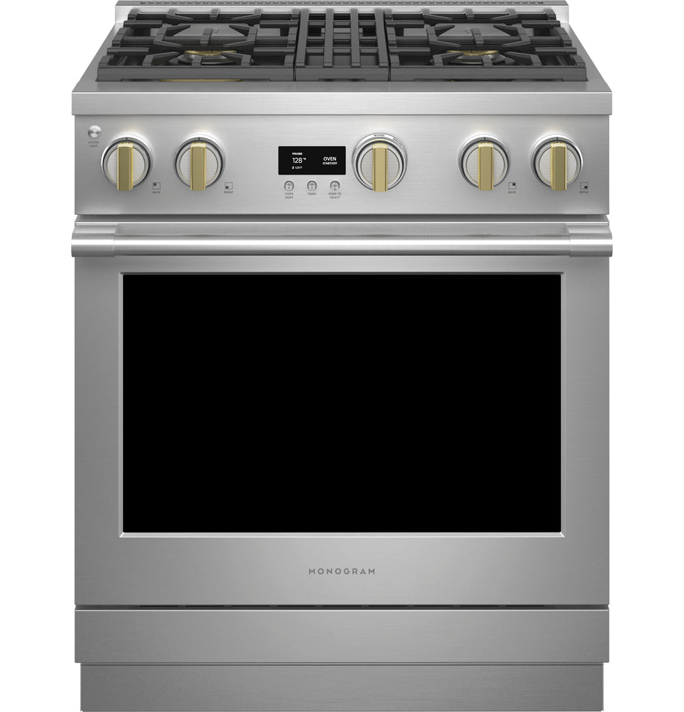 Monogram ZDP304NTSS 30quot DualFuel Professional Range with 4 Burners