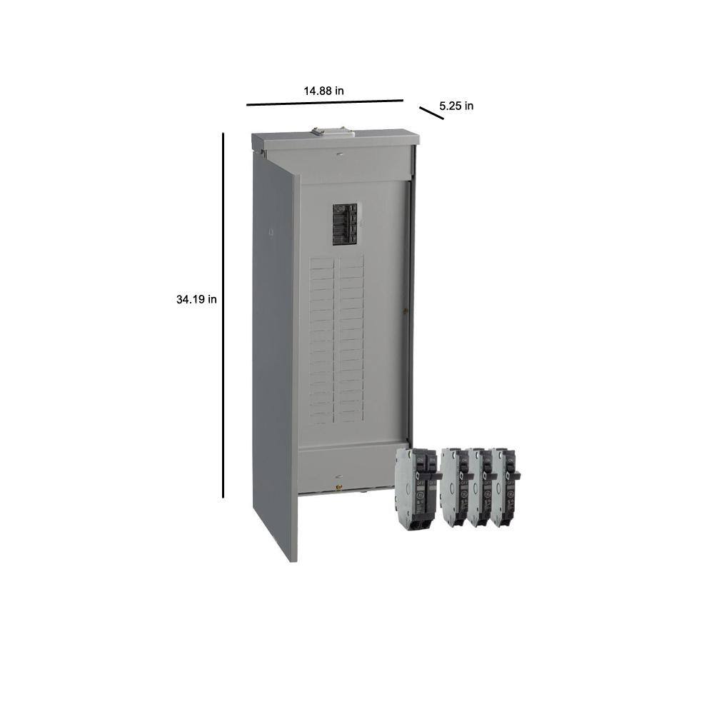 GE 200 Amp 32 Space 40 Circuit Outdoor Main Breaker Load Center Value Kit TM3220RCUB2K