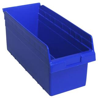 QUANTUM STORAGE SYSTEMS Store-Max 8 in. Shelf 5.2 Gal. Storage Tote in Blue (10-Pack) QSB808BL