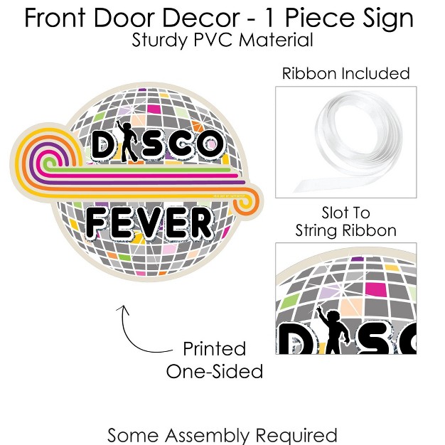 Big Dot Of Happiness 70 x27 s Disco Hanging Porch 1970s Disco Fever Party Outdoor Decorations Front Door Decor 1 Piece Sign