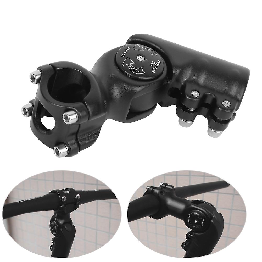 Black High Quality 6061 T6 Aluminium Alloy Adjustable Angle Mountain Bike Stem Modified Bicycle Extender Accessory25.4x55